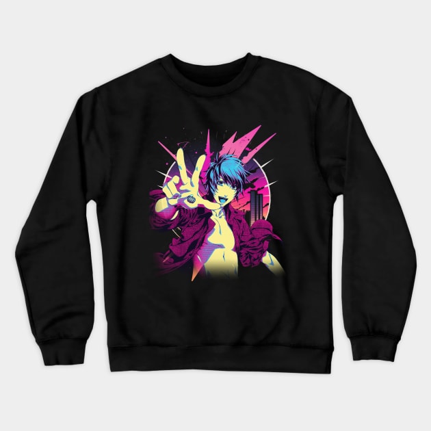 Syo Kurusu Energizing Anime Beat Tee Crewneck Sweatshirt by Merle Huisman